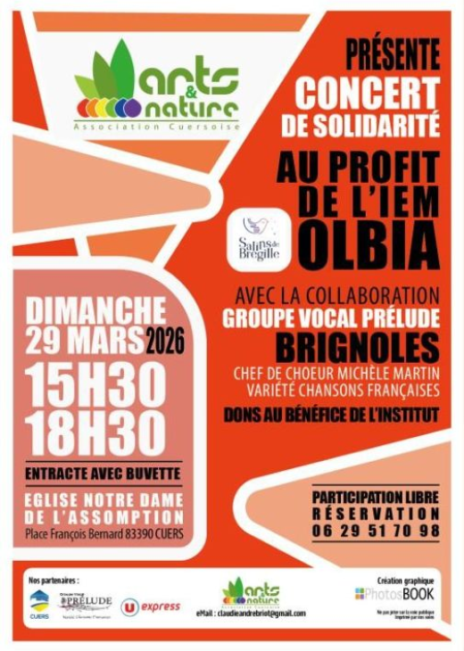 Un concert solidaire au profit de l'institut Olbia