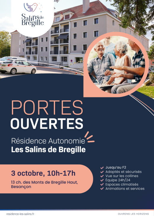 La Résidence Autonomie des Salins de Bregille de Besançon ouvre ses portes le 3 octobre 2026